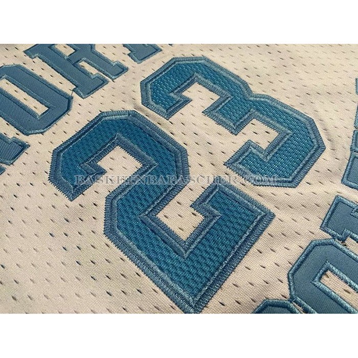 Maillot NCAA North Carolina Tar Heels Michael Jordan NO 23 Mitchell & Ness 1983-84 Blanc